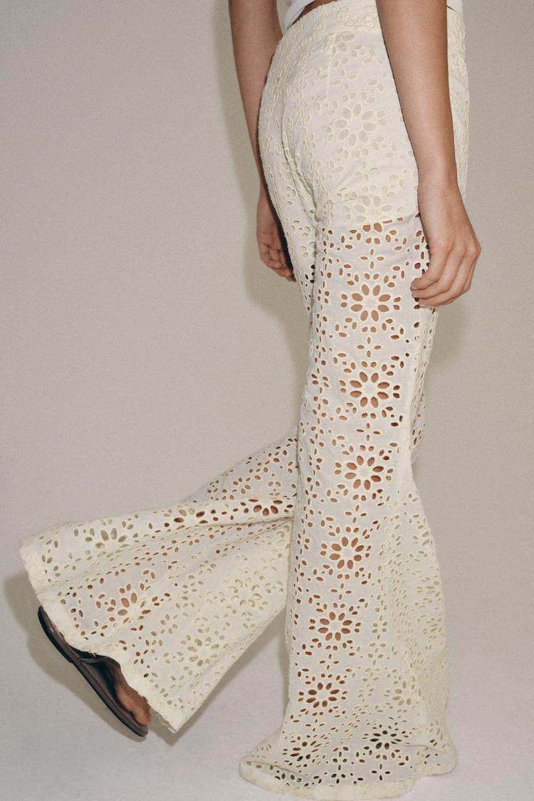 EMBROIDERED FLARE PANTS ZW COLLECTION