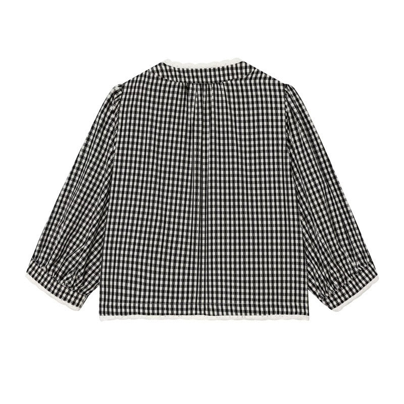 Crochet Gingham Check Jacket — ZW Collection
