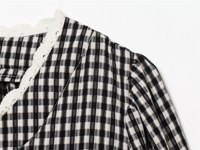 Crochet Gingham Check Jacket — ZW Collection