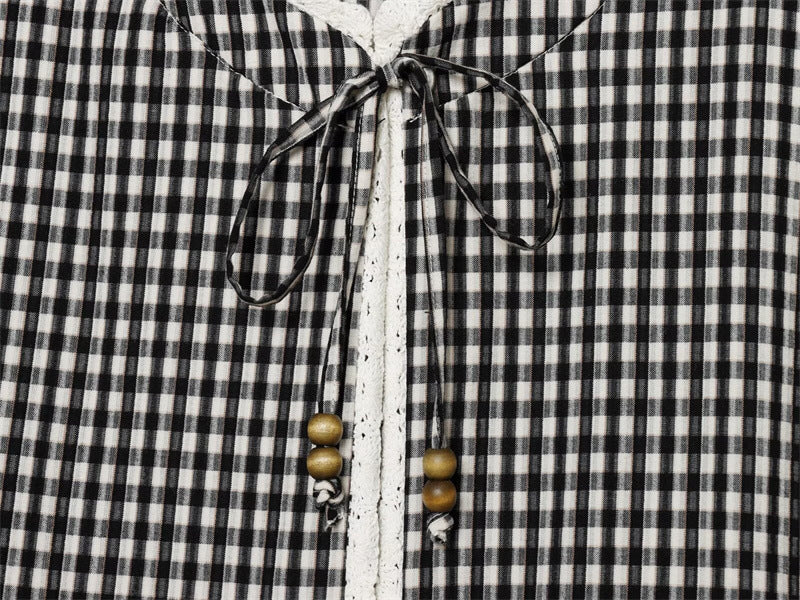 Crochet Gingham Check Jacket — ZW Collection