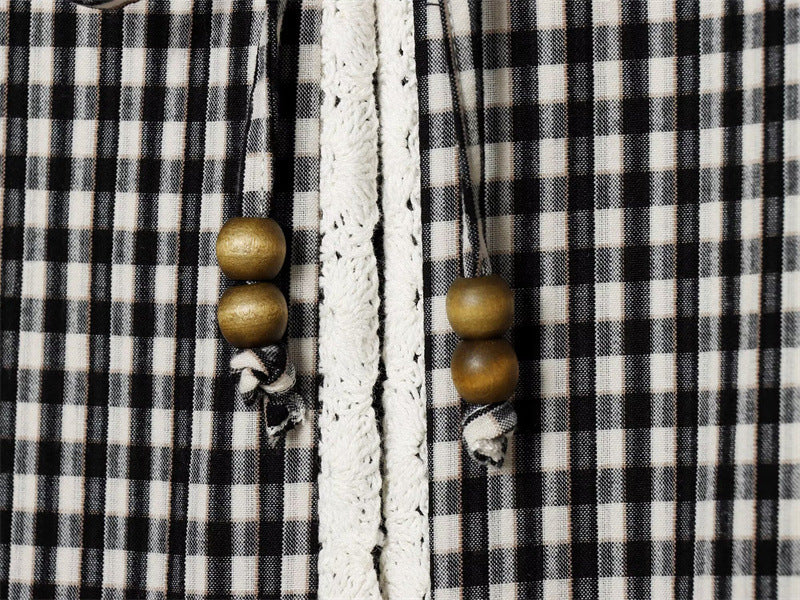 Crochet Gingham Check Jacket — ZW Collection