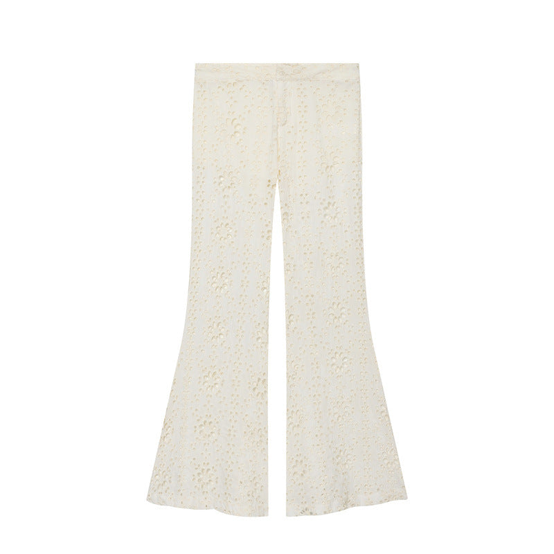 EMBROIDERED FLARE PANTS ZW COLLECTION