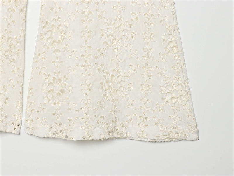 EMBROIDERED FLARE PANTS ZW COLLECTION
