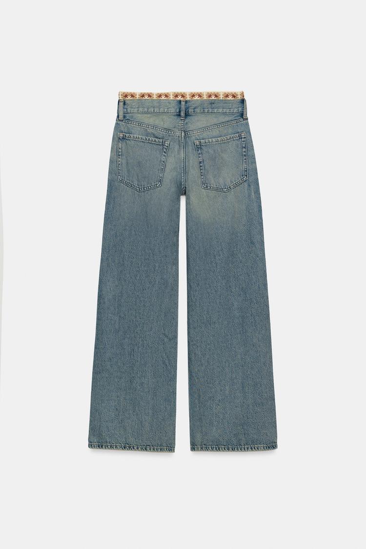 Z1975 LOOSE FIT MID-RISE CROCHET JEANS
