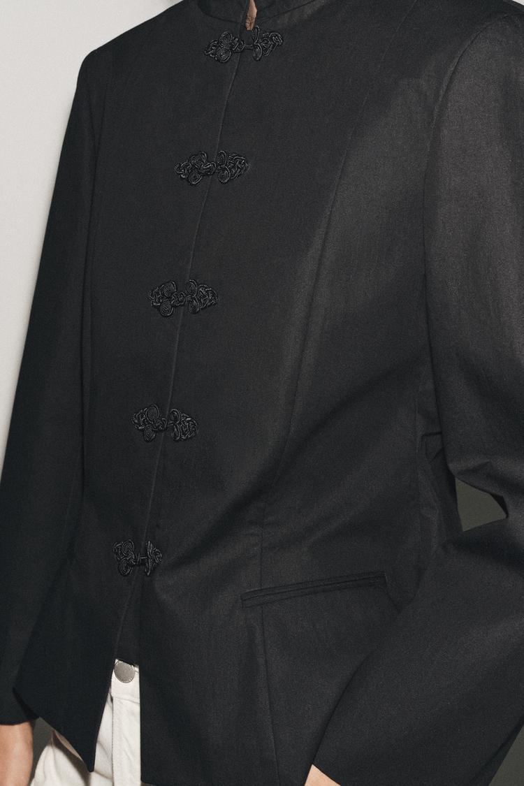 Fireman Clasp Peplum Blazer ZW Collection