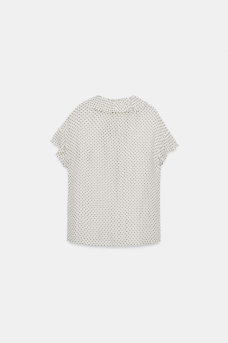 ZW COLLECTION POLKA DOT BLOUSE WITH TIES